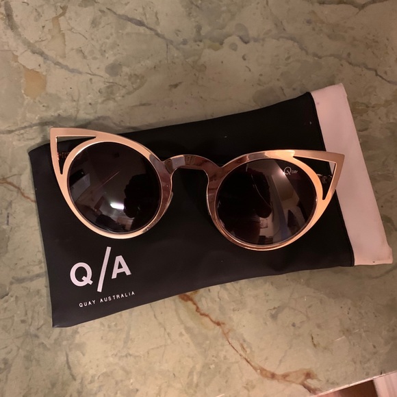 Quay Australia gold cat eye sunglasses